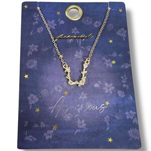 Free People Aquarius Flower Zodiac Constellation Necklace NWT